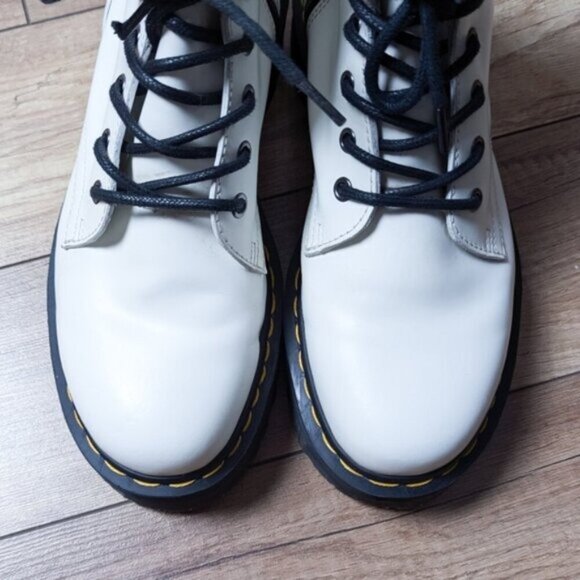 Dr. Martens White and Black Rain & Snow Boots - Picture 8 of 10